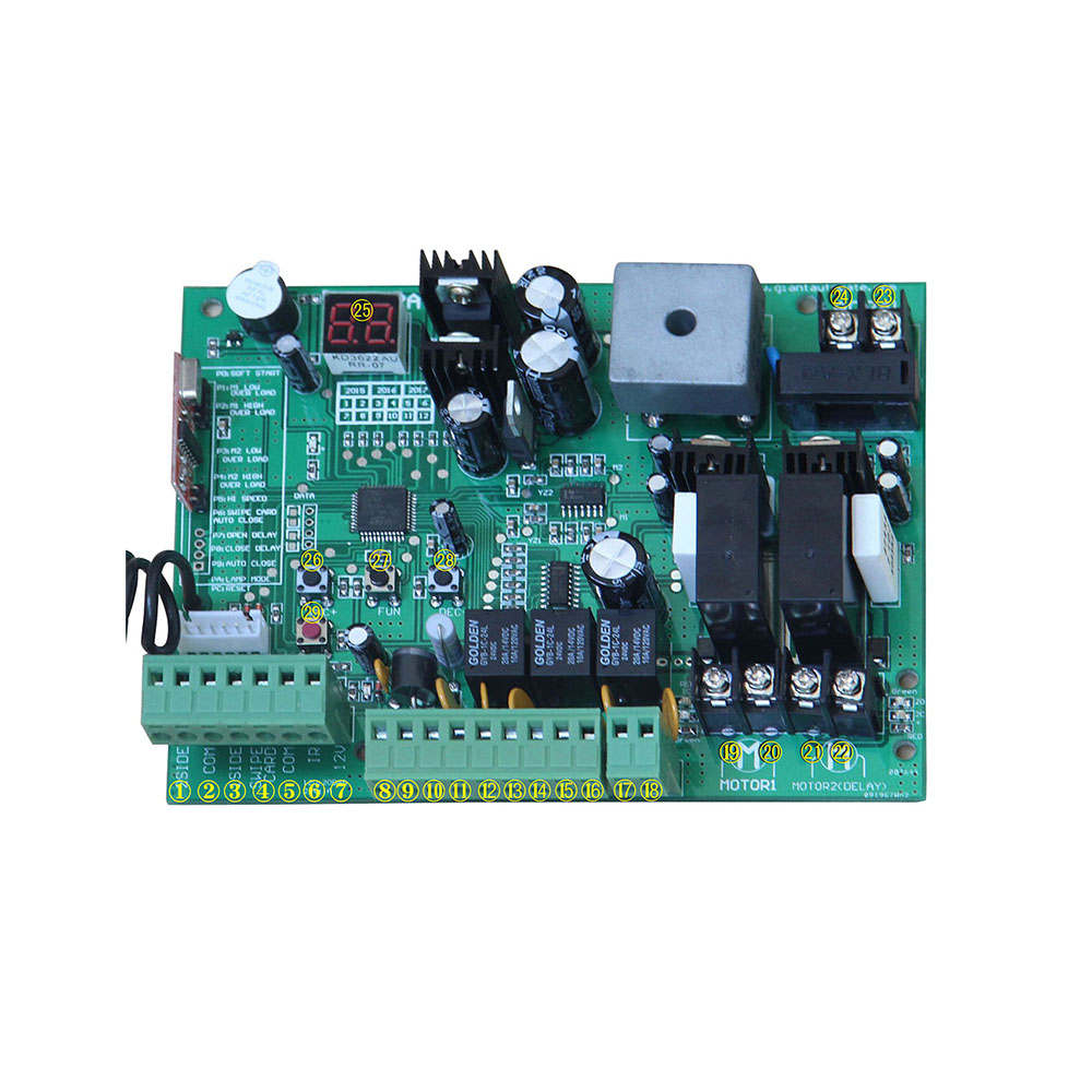 control board for swing gate